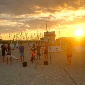 Beachvolleyball Timmendorf Abendsonne am Strand